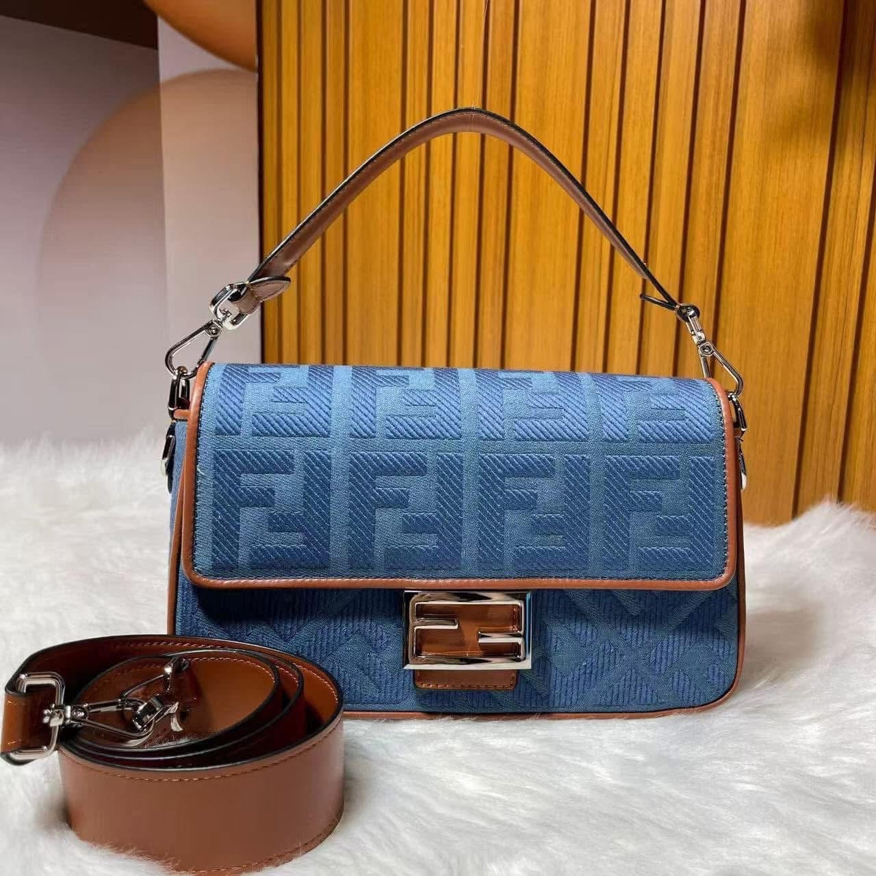 Roma Geometric Embroidered Flap Bag | Convertible Canvas Shoulder Handbag