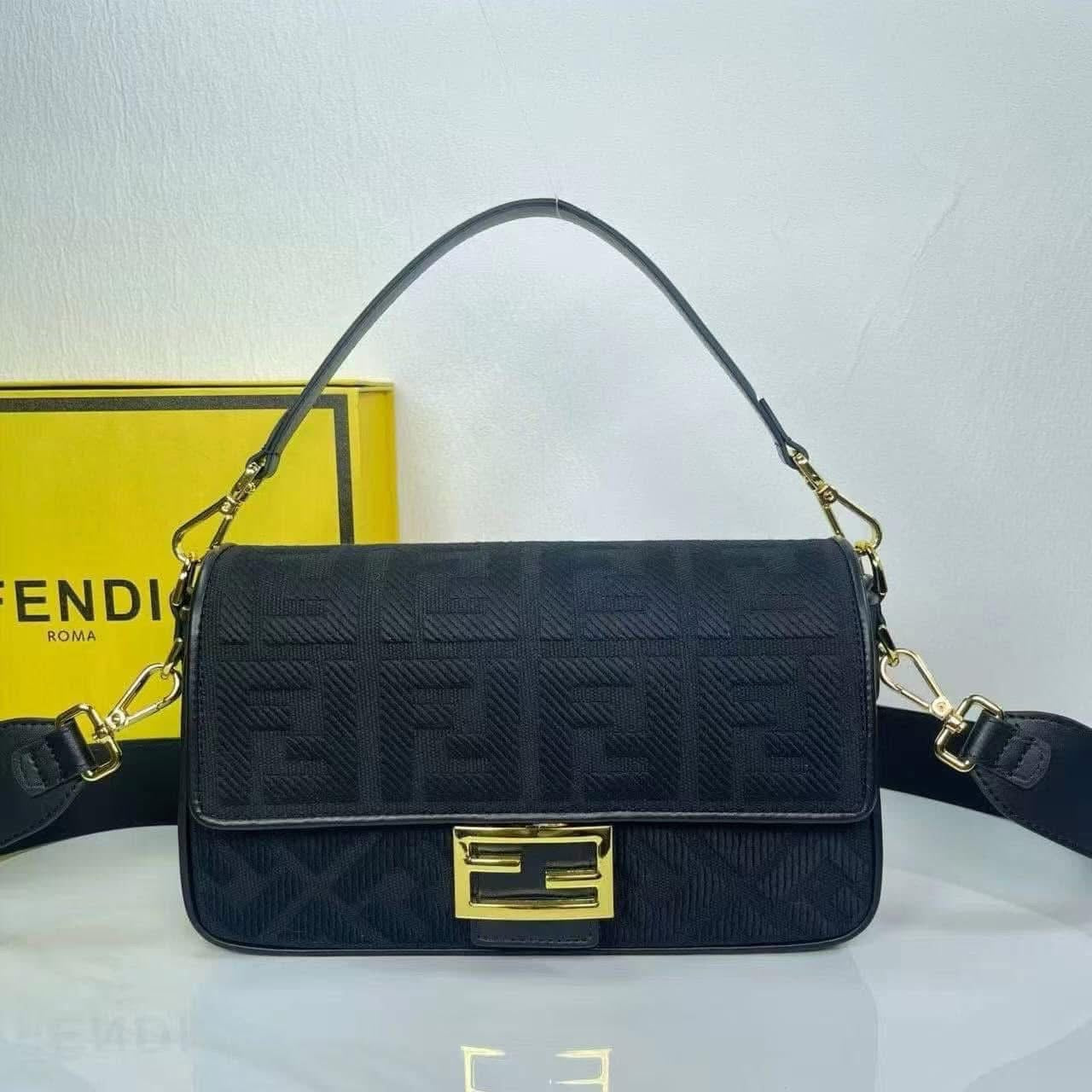 Roma Geometric Embroidered Flap Bag | Convertible Canvas Shoulder Handbag