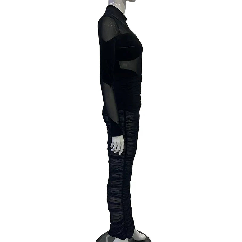Black Velvet + Mesh Illusion