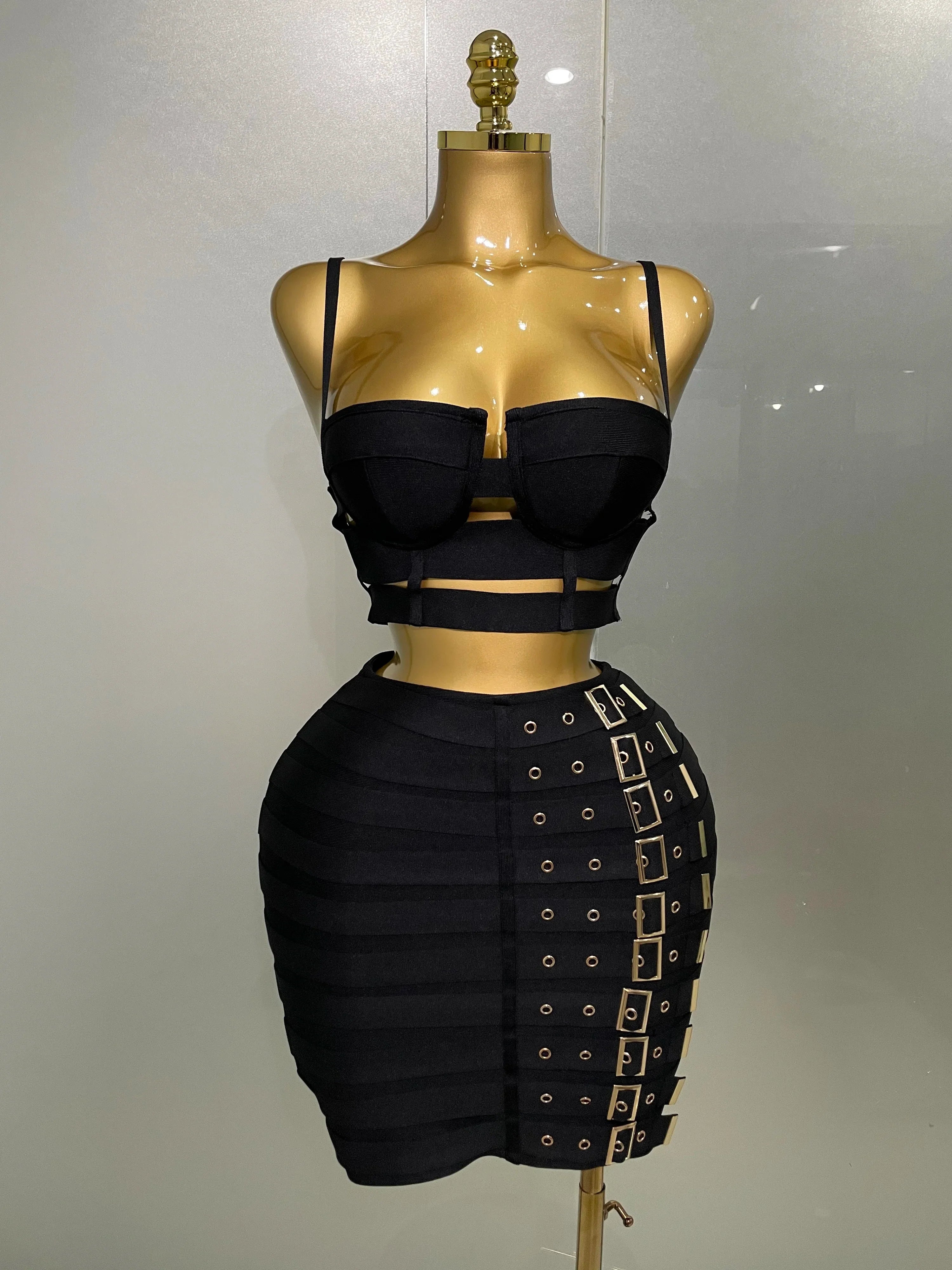 Sculpted Buckle Bandage 2-Piece Set
