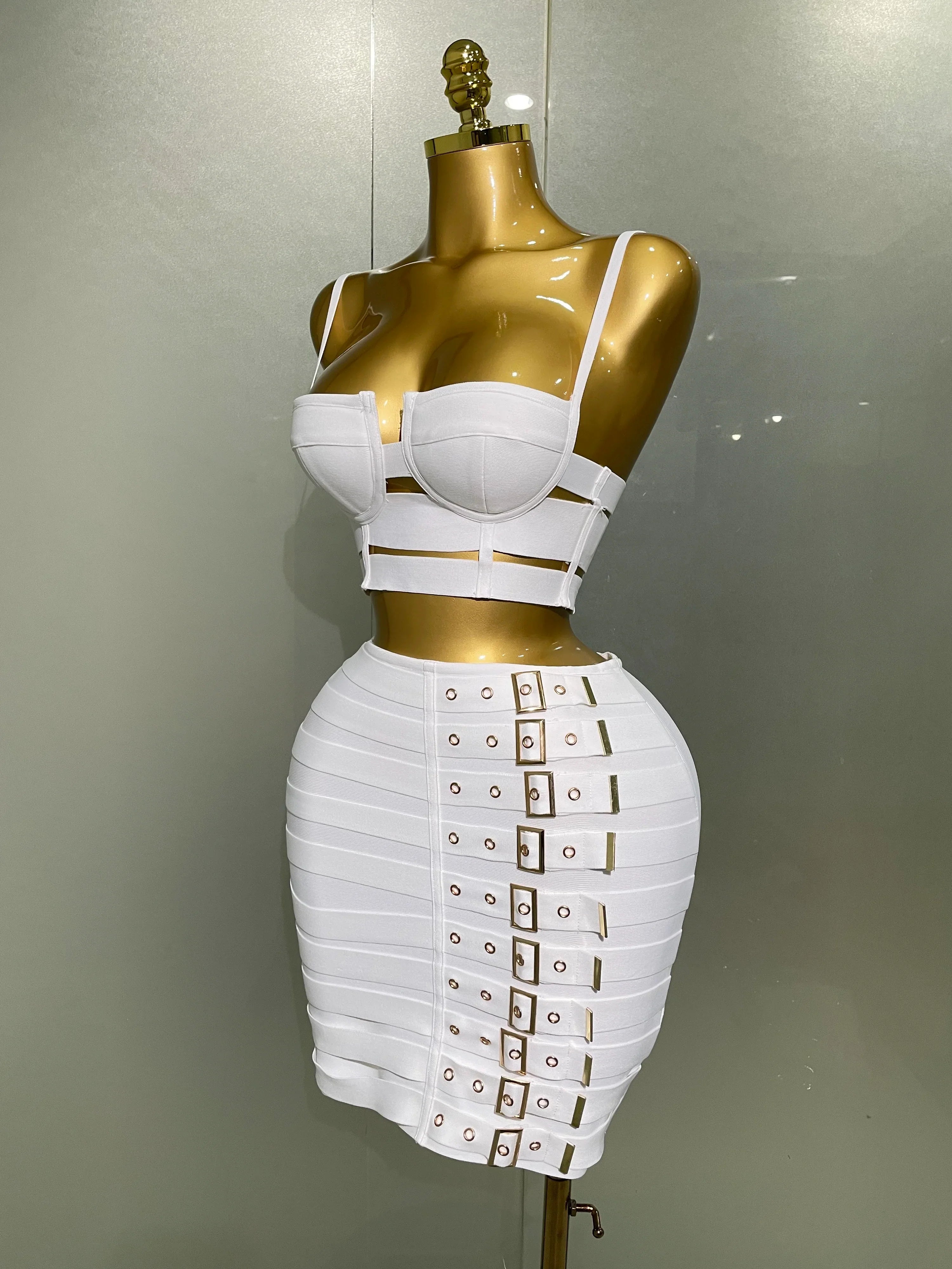 Sculpted Buckle Bandage 2-Piece Set