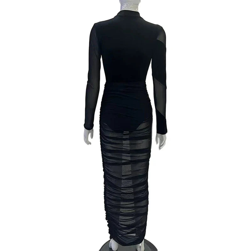 Black Velvet + Mesh Illusion